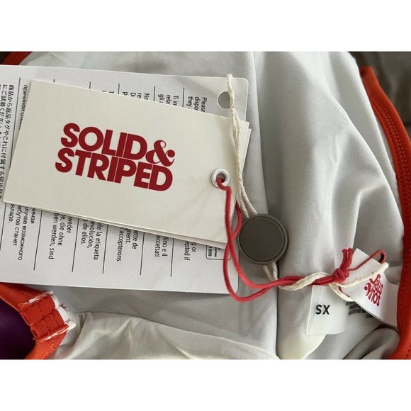 Solid & Striped $168 Michelle Logo Embroidered Onepiece Swimsuit Purple - Picture 8 of 8